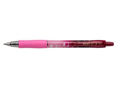 Zseléstoll, 0,32 mm, nyomógombos, PILOT "G-2 Pink Bubble", kék