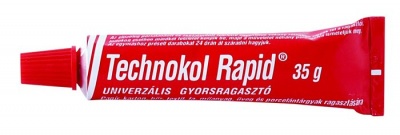 Ragasztó, folyékony, 35 g, TECHNOKOL "Rapid", piros